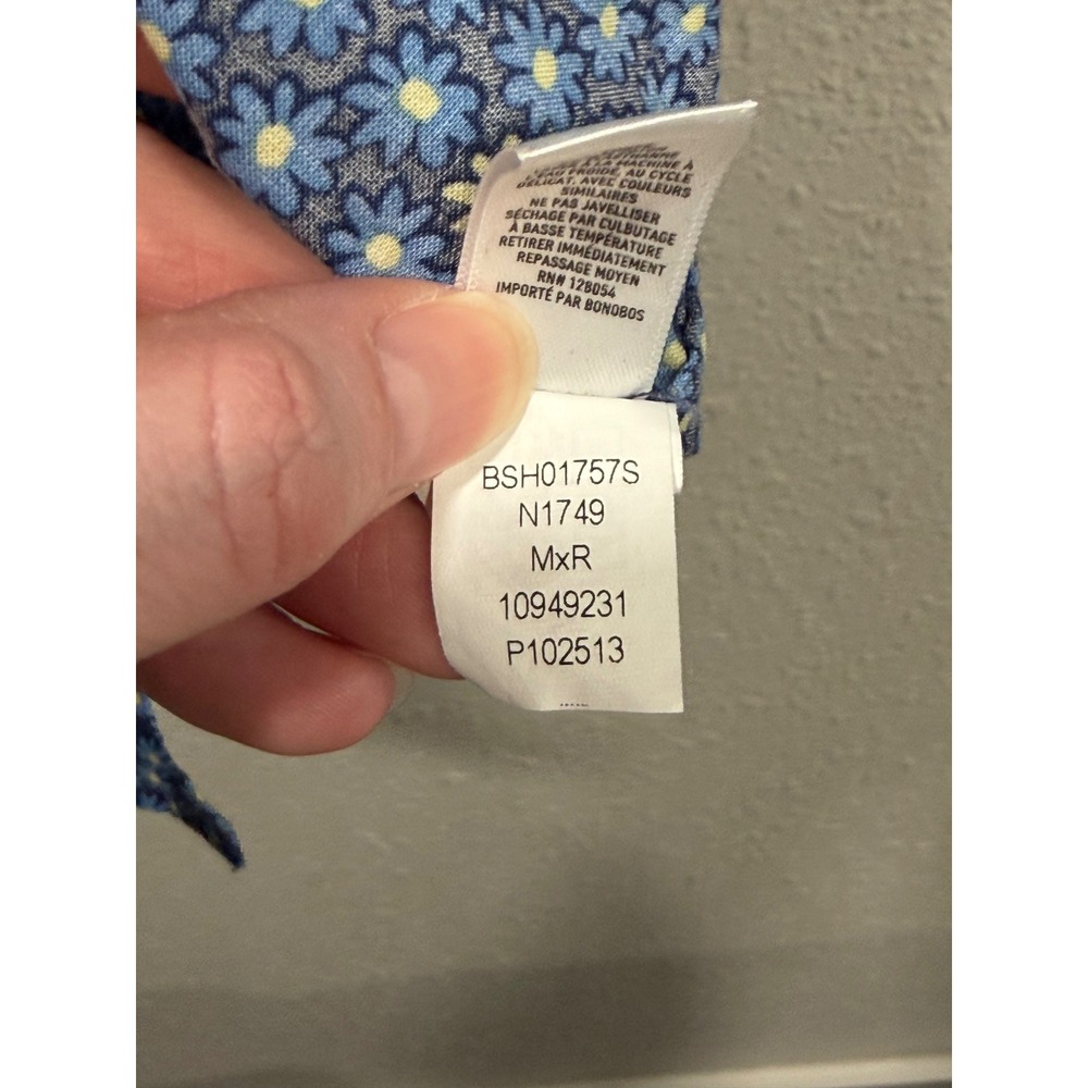 Bonobos Stretch Riviera Slim Fit Floral Shirt Blue Men's M Resort Coastal Preppy - Picture 6 of 7